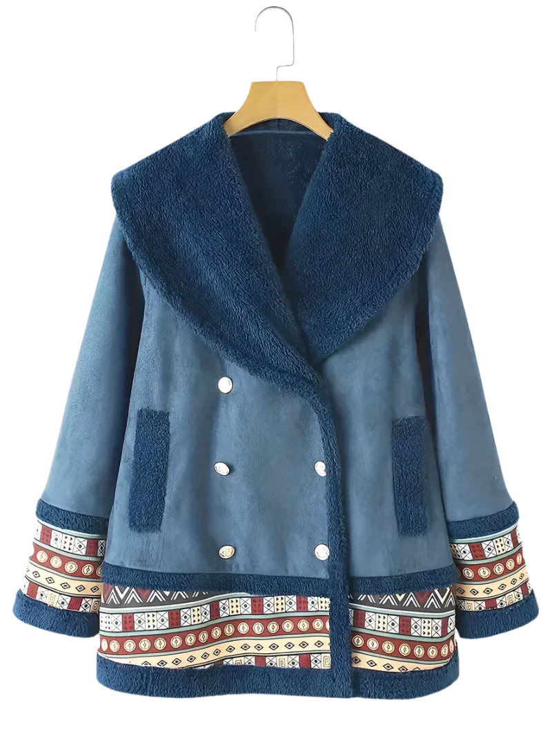 Boho gebreide damesmantel met franjes – Yara