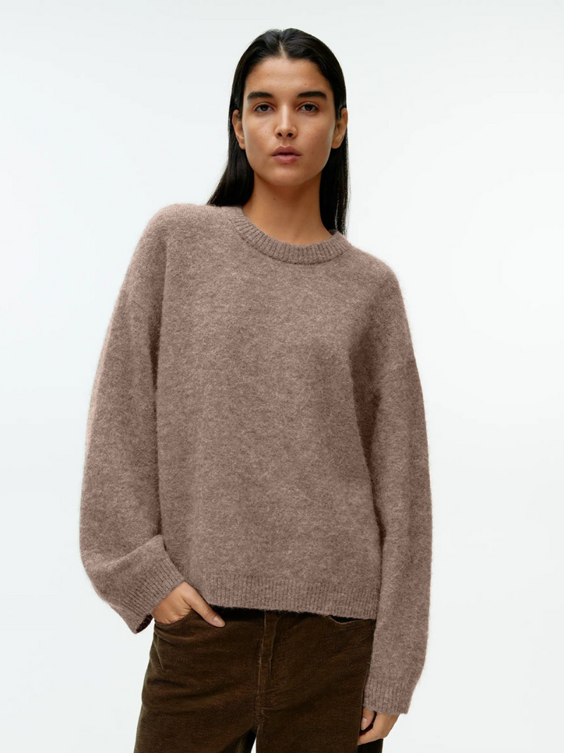 Oversized gehaakte crewneck trui voor dames – Lotte