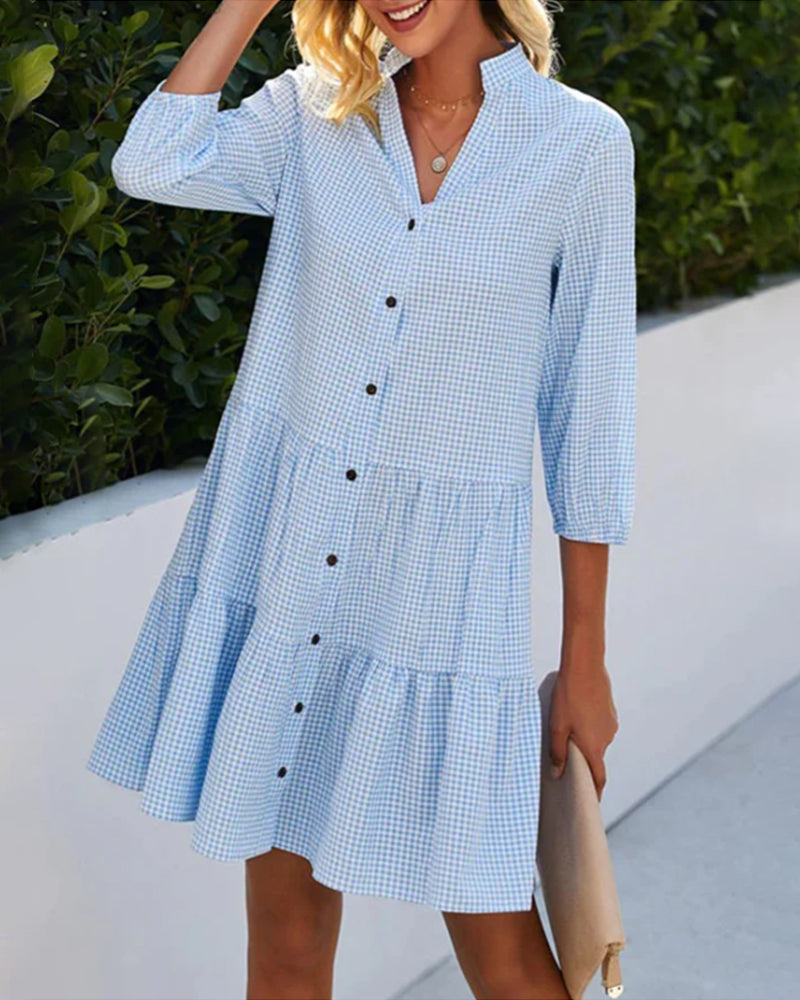 Elegante midi-jurk met luchtige pasvorm – Isabella