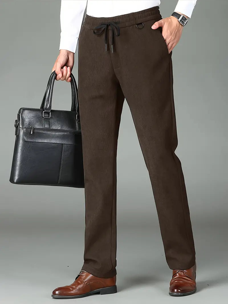 Formele corduroy broek voor heren met luxe uitstraling – Laurent