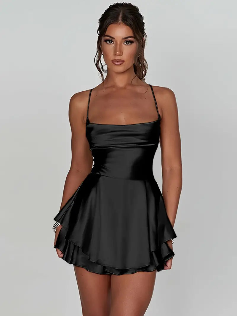 Geribbelde dames mini jurk met elegante pasvorm – Mila