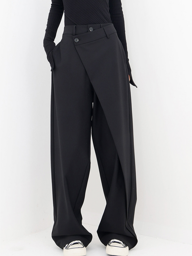 Wijde Broek met Asymmetrisch Design voor Dames – Lisa