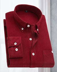 Heren Corduroy Overhemd Lange Mouwen Katoen – Tom