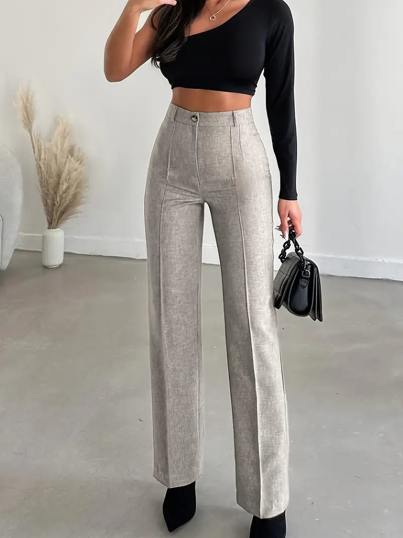 Hoge taille wijde broek voor dames – Sophie