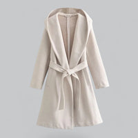 Casual trenchcoat met capuchon en ceintuur voor dames – Livia