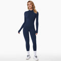 Dames winter jumpsuit fleece gevoerd stretch en flatterend – Viretta