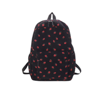 Corduroy rugzak met aardbeienprint en laptopvak – Frivella