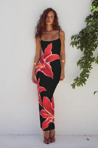 Bloemen zomerjurk voor dames met elegante rugsplit – Liora