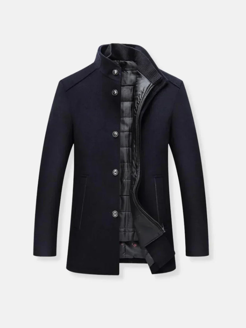 Heren Woolen Trenchcoat Warm en Stijlvol - Cees