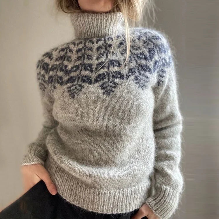 Gebreide Yoke Trui met Comfortabele Pasvorm – Emma