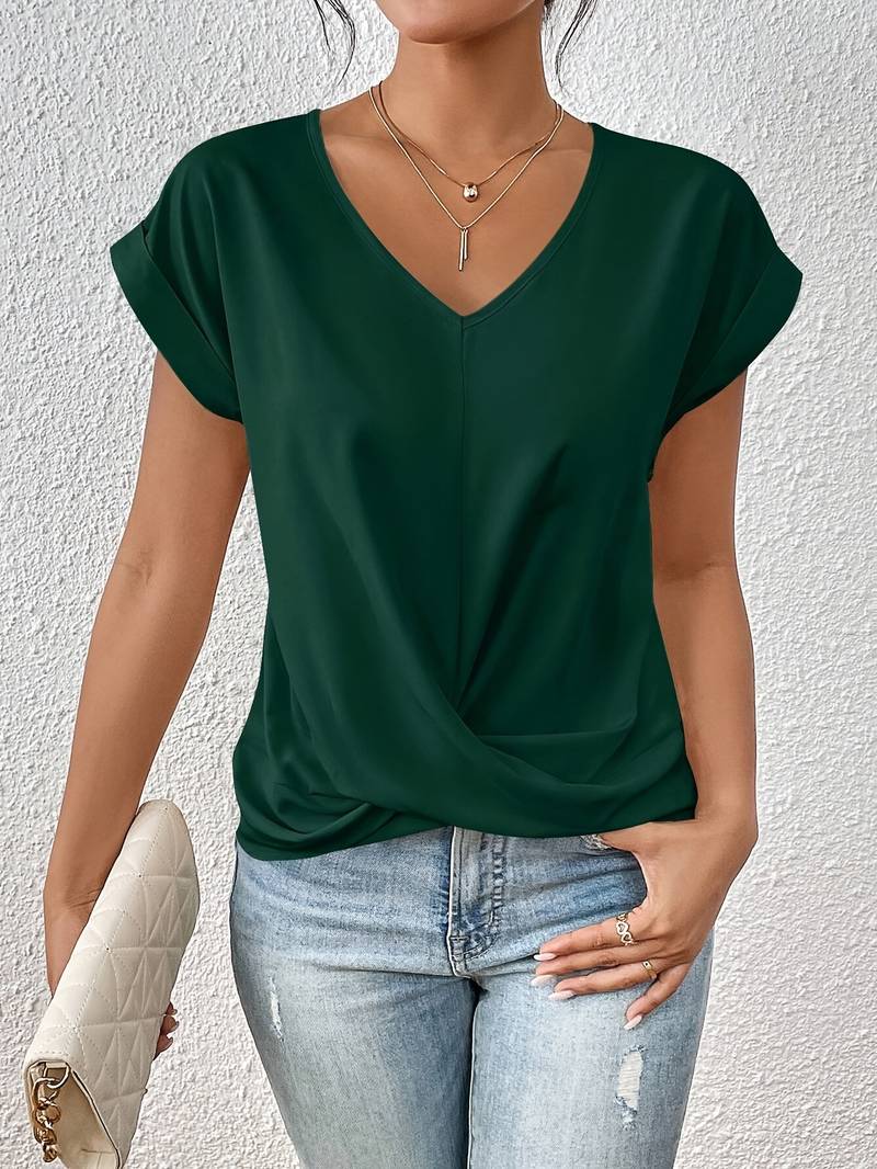 Dames T-shirt Zomer Casual Comfort Stretch – Solenya