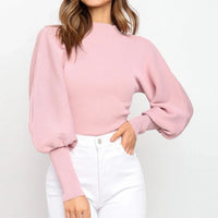 Warme Turtle Neck Sweater met Puffmouwen – Julia