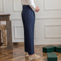 Heren hoge taille dress pants met gesp – Oliver
