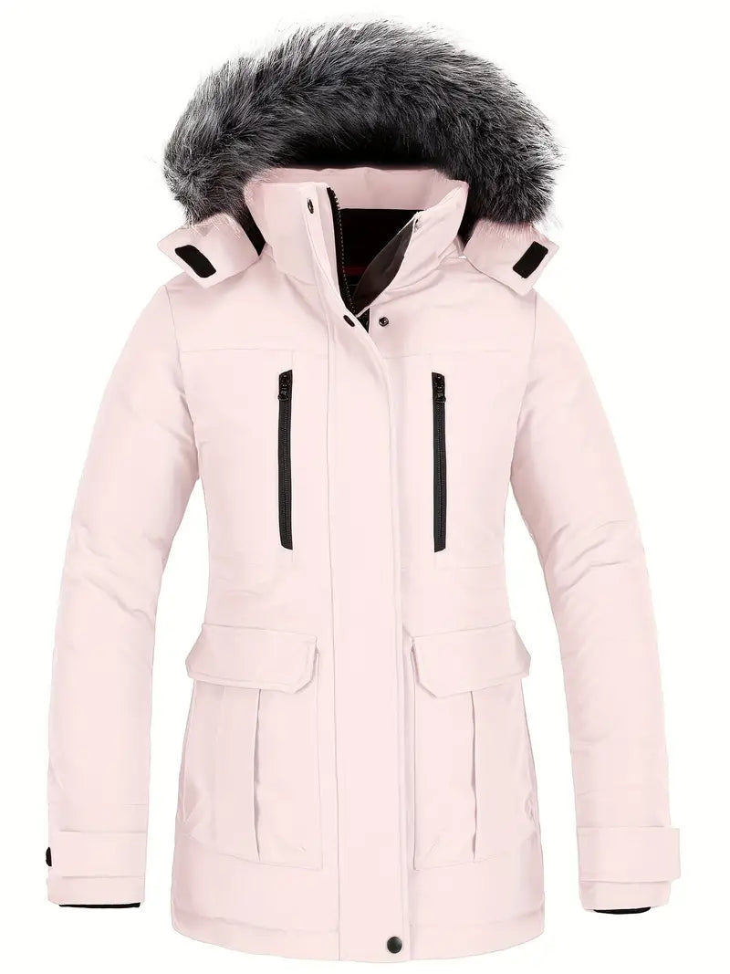 Stijlvolle dames winterjas met warme voering – Evelyne