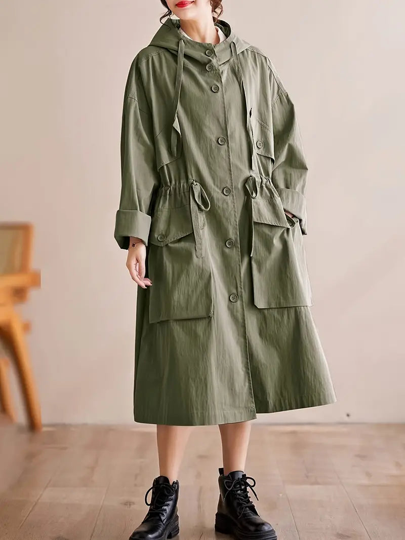 Elegante lange trenchcoat voor dames – Sophie
