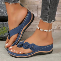 Dames slippers met bloemknoop en zachte zool – Valeni