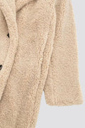 Dames teddy jas lang faux fur warm en stijlvol – Renaya