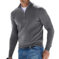 Zwarte half-zip sweater met moderne pasvorm – Veylor