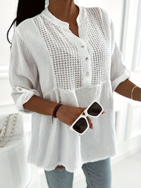 Dames linnen shirt ademend licht comfortabel zomers – Livaira