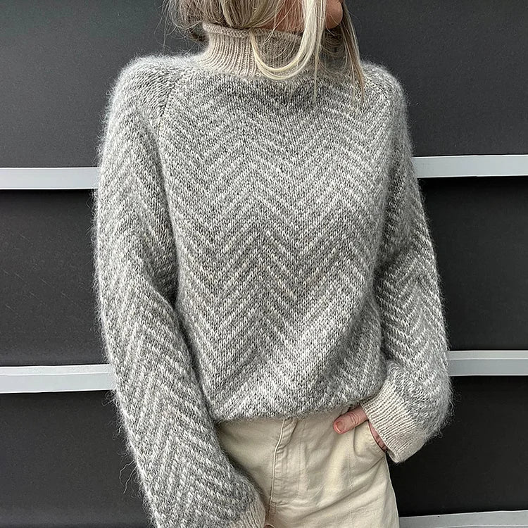 Gebreide Chevron Trui met Tijdloze Stijl – Emma
