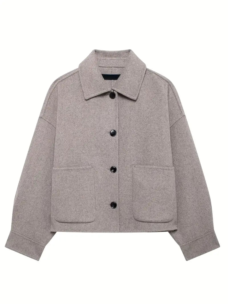 Effen damesjack met strak design – Maureen