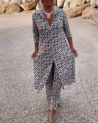 Vintage dames set met blouse en broek – Elvira