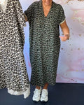 Zomerjurk met luipaardprint en V-hals – Elodie