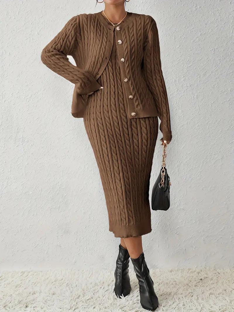 Stijlvolle 2-delige cardigan set voor dames – Sophie