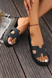 Plateau slippers met open teen voor dames – Nadine