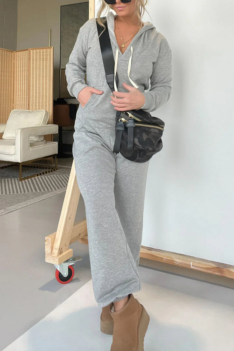 Elegante dames jumpsuit met V-hals en wijde pijpen – Noa