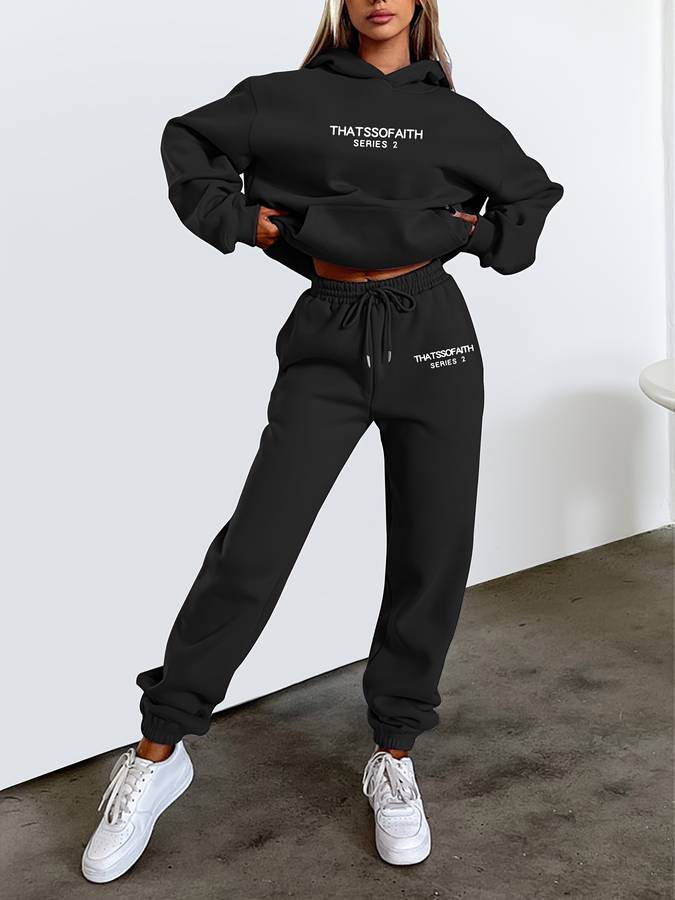 Comfortabele Hoodie & Joggingbroek Set voor Koelere Dagen – Sophie