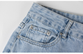 Hoge taille rechte gescheurde jeans voor dames – Mila