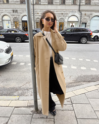 Dames Oversized Suède Trenchcoat Lichtgewicht – Amelia