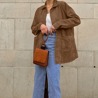 Casual bruine suede jas voor dames – Sophie