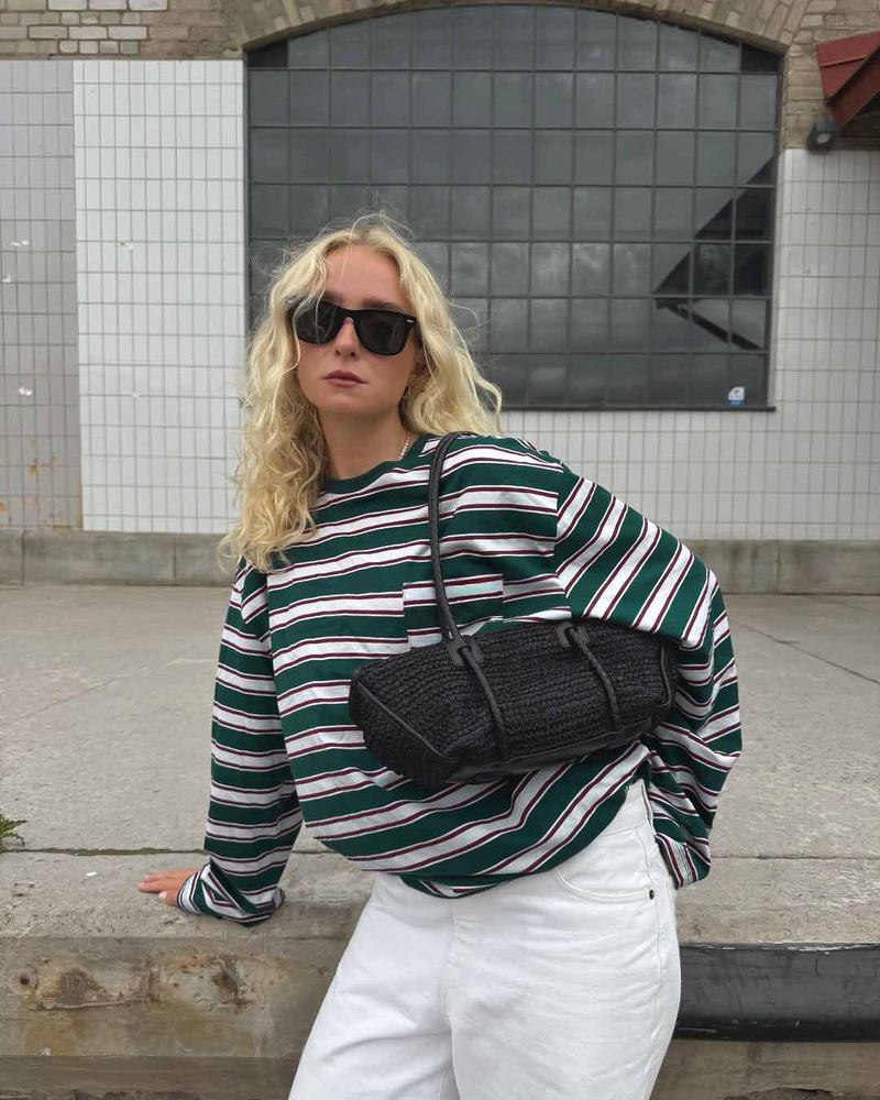 Dames oversized gestreepte top met lange mouwen – Eva
