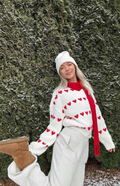 Dames gebreide sweater met hartdesign – Lily