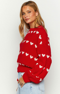 Dames gebreide sweater met hartdesign – Lily
