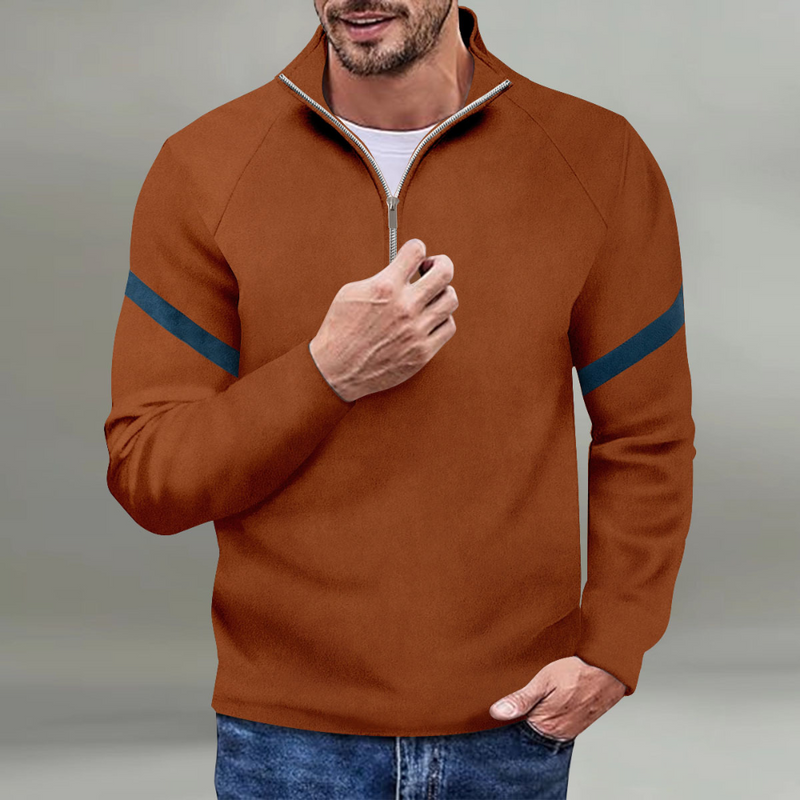 Heren slim-fit sportpolo met lange mouwen – Rafael