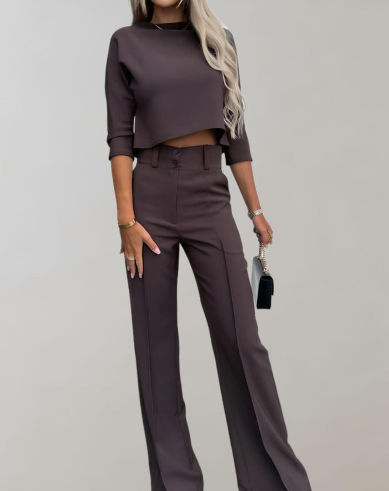 Stijlvolle Zomer Outfit met Wijde Broek – Sophie