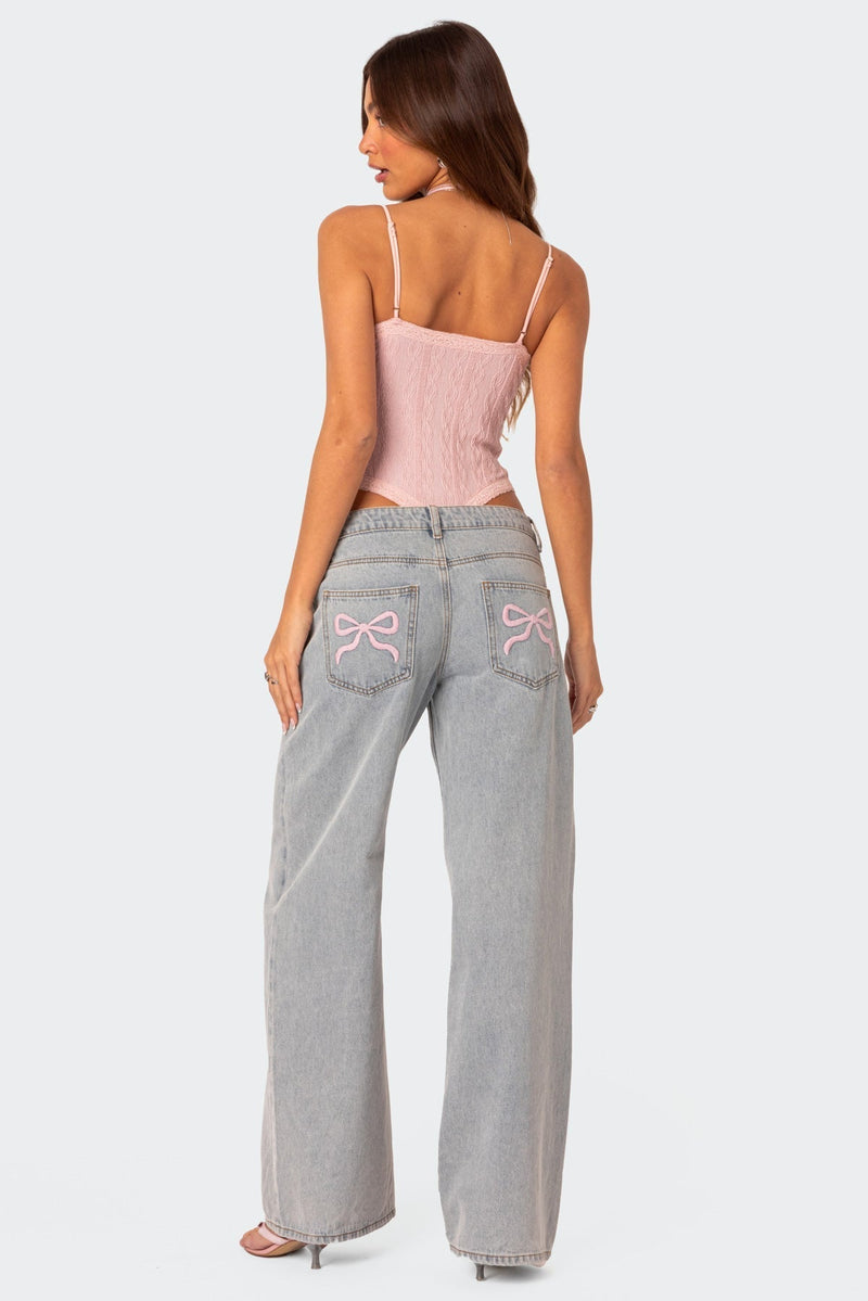 Jeans Met Strikdetail Voor Trendy Dagen – Femke