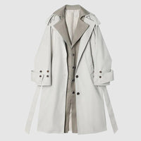 Lange windbreaker met contrasterende kraag voor dames – Sofie
