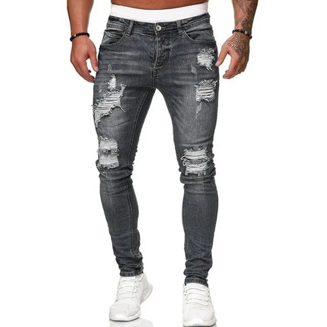 Gescheurde Skinny Fit Straat Jeans voor Heren – Damian