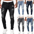 Heren skinny jeans met gescheurde streetstyle – Jason