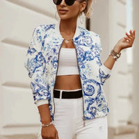 Bloemenprint bomberjack dames – Emma