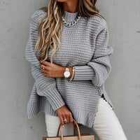 Gebreide Pullover met Halfhoge Hals – Elise