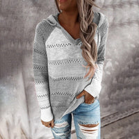 Patchwork Sweater met Capuchon en Kleurrijk Design – Emma