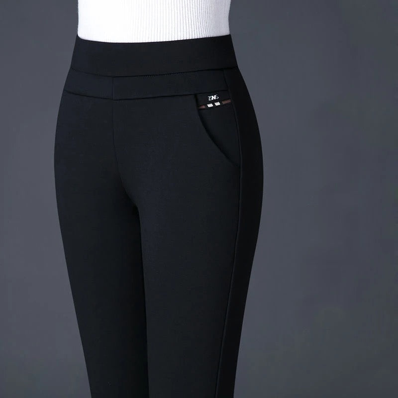 Rechte Broek Met Elastische Hoge Taille - Margot