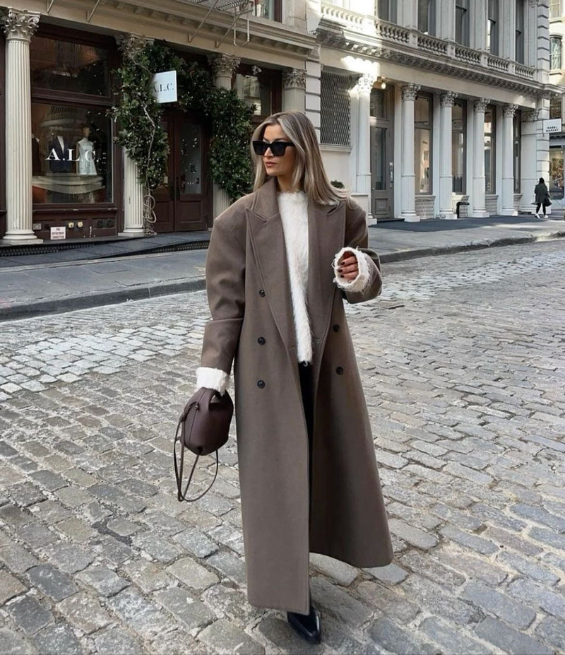Dames wollen jas oversized elegant warm en tijdloos – Selene