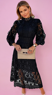 Midi Jurk Elegant Flatterend Tijdloos Design – Amelora