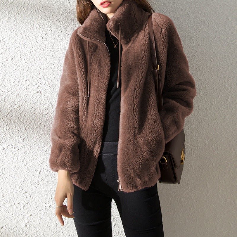 Dubbelzijdige warme jas met fleece en stijl - Eva
